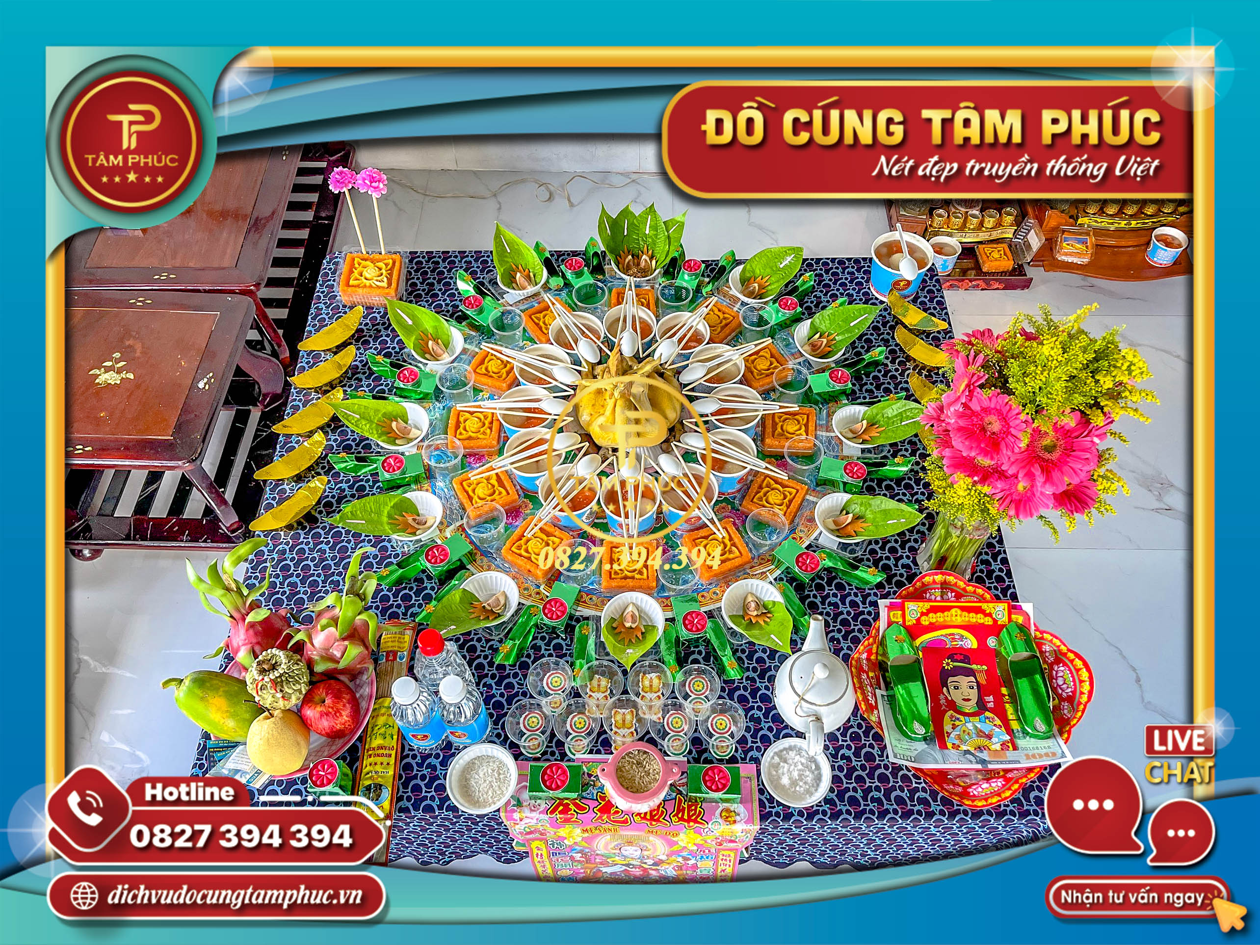 Mâm cúng Mụ - Cúng Đầy Tháng cho các bé.